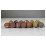 Old bumper pool balls set