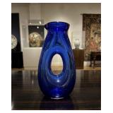 Mid-Century Modern Cobalt Blue Art Glass case