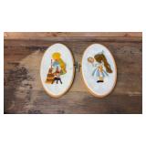 10' pair needlepoint portraits