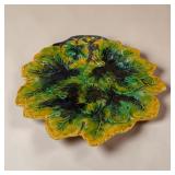 11' majolica leaves serving platter