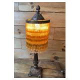 Vintage beaded table lamp