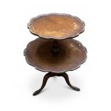 Antique 2 tier pie crust table