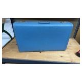 Vintage blue suitcase
