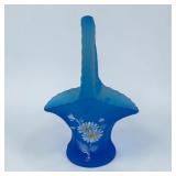7' westmoreland glass handpainted basket
