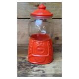 Glass gumball style peanut holder