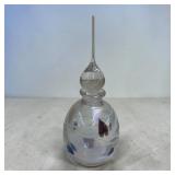 7 1/2' opalescent perfume bottle