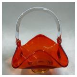Viking glass amberina 'epicï¿½ basket