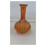Carnival glass bulb vase