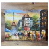 Signed Oil on canvas of Paris