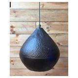 Art deco metal shade hanging teardrop light