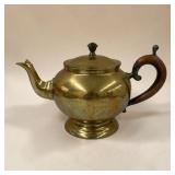 10' solid brass wood handle teapot