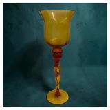 14' empoli glass pretzel twist hurricane stand