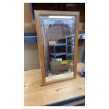 Hanging etched wall mirror