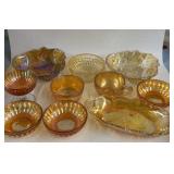 Large lot of carnival glass