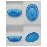 7 inch blue relish, dish