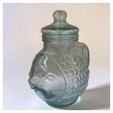 10' aqua green fish cookie jar
