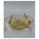 Murano glass bowl Clear honey
