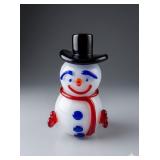 Art Glass Snowman Figurine