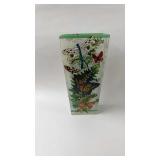 Joan Baker Designs hand-painted glass vase