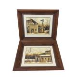 Signed Robert Nidy farm scene prints