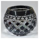 7' art deco crystal black diamond rose bowl vase