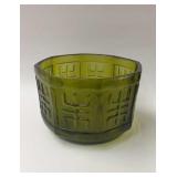 MC Avocado green glass planter
