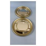 2 Decorative Round Mirrors 9.5'