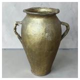 14' early paper mache dual handle urn vase