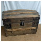 Antique Hump Back Trunk with Tray