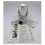 Shell necklaces, stones, 24K GP needles