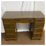 Vintage Wood Kneehole Desk 44 x 30 x 21