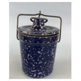 Blue Splatter Cheese Crock 5'