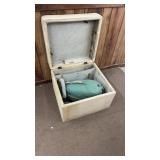 Vintage Storage Ottoman with Vacuum