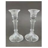 2 Towle Ribbed Tappered Candlesticks 5.5'