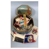 Vintage Sewing Lot in Tin