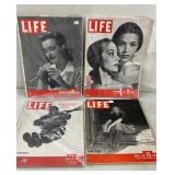 4 Vintage LIFE Magazines