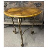 Metal and Wood Accent Table 24 x 24