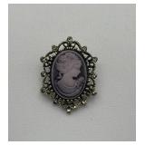 Cameo brooch in relief