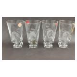 4 NOS Coca Cola Calendar Girl Glasses Fostoria