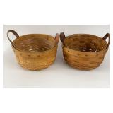 2 Longaberger Baskets 6.5'