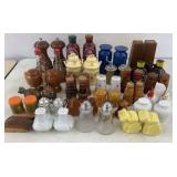 Large Salt & Pepper Shakers Lot