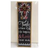 Burlap Home Decor Sign 36 x 11