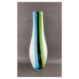 17' Cased Glass Bulb Vase