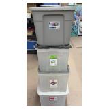 4 totes with lids