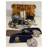 Collectibles Lot - Cast Iron, Patches etc