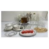 Carnival Glass, oil lamp, pitcher, etc