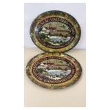 2 Gold Seal Vineyards Metal Trays 16.5 x 13.5