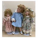 3 Porcelain Dolls