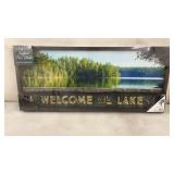 New Welcome to the Lake Wall Decor 12 x 30