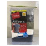 6 New Hanes Menï¿½s T-Shirts - Large